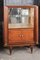 French Cherrywood Marquetry Vitrine attributed to Jules Leleu, 1930s 2