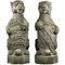Embouts Sculptés en Lions Héraldiques, Angleterre, 19ème Siècle, Set de 2 1