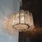 Vintage Italian Glass and Chrome Chandelier from Venini, 1970s 2