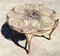 Vintage Italian Carved Wood Round Table with Large Leaf Table Top, 1970s, Image 3