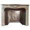 19th Century Vert Destours Marble Fireplace with Complete Cast Iron Hearth 1