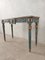 Italian Neoclassical Decorative Painted Console Table with Faux Marble Top 3