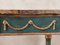 Italian Neoclassical Decorative Painted Console Table with Faux Marble Top 5