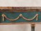 Italienischer neoklassizistischer dekorativer lackierter Konsolentisch mit Tischplatte aus Kunstmarmor 5