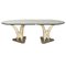French Nickeled Brass and Resin Elephant Tusk Dining Table, 1960s, Image 1