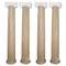 Colonnes Ioniques en Bois avec Chapiteaux en Terre Cuite, 19ème Siècle, Set de 2 1