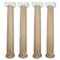 Ionic Wooden Columns with White Terracotta Capitals, 19th Century, Set of 2, Image 1
