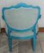 Dining Chairs with Azure Blue Patina, Set of 6 5