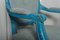 Dining Chairs with Azure Blue Patina, Set of 6 2