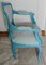 Dining Chairs with Azure Blue Patina, Set of 6 3