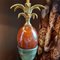 Palmen- oder Ananas Tischlampe aus Kupfer und Farbigem Glas, 1960er 3