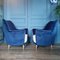 Fauteuils Bleu Cobalt et Crème, Italie, 1960, Set de 2 6