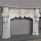 18th Century Italian Baroque Style Carrara Marble Fireplace 2