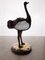 Ostrich Sculpture with a Murano Glass Egg by Gabriella Crespi, Italy, 1970s 3