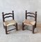 Stühle im Finca-Stil mit Korbgeflecht von Charles Dudouyt, 1940er, 2er Set 6