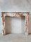 French Marble Trois Coquilles Fireplace in Pink, Gray and Cognac Tones 8