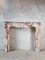 French Marble Trois Coquilles Fireplace in Pink, Gray and Cognac Tones 2