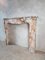 French Marble Trois Coquilles Fireplace in Pink, Gray and Cognac Tones 3