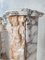 French Marble Trois Coquilles Fireplace in Pink, Gray and Cognac Tones 4