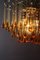 Amber Glass Waterfall Drop Ceiling Lamp, 1970s, Image 3