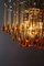 Lampada da soffitto a cascata in vetro ambrato, anni '70, Immagine 3