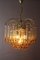 Amber Glass Waterfall Drop Ceiling Lamp, 1970s 2