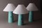 Postmodern Turquoise Wall Lamp from Arlus, 1980s 6