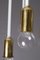 brass Hollywood Regency White Waterfall Ceiling Lamp in the style of Stilnovo 3