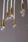 brass Hollywood Regency White Waterfall Ceiling Lamp in the style of Stilnovo, Image 7