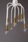 Hollywood Regency White Waterfall Deckenlampe aus Messing im Stilnovo-Stil 2