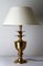 Lámpara de mesa Hollywood Regency Mid-Century de latón en forma de hoja de piña, años 70, Imagen 2