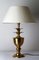 Lampe de Bureau Feuille d'Ananas Mid-Century Hollywood Regency en Laiton, 1970s 2