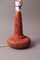 Rote Keramik Tischlampe von Studio Pottery HH, Dänemark 5