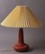 Red Ceramic Table Lamp from Studio pottery HH, Denmark 1