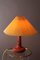 Red Ceramic Table Lamp from Studio pottery HH, Denmark 2