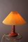 Red Ceramic Table Lamp from Studio pottery HH, Denmark, Image 2