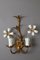Hollywood Regency Gilded Florentine Orchid Wall Lights from Hans Kögl 2