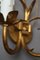 Hollywood Regency Gilded Florentine Orchid Wall Lights from Hans Kögl 5