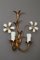 Hollywood Regency Gilded Florentine Orchid Wall Lights from Hans Kögl 1