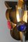 Lámpara brutalista de cristal de cobre y latón, Imagen 5