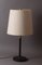 Vintage Table Lamp in Leather and Brass, 1970s, Image 1