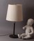 Vintage Table Lamp in Leather and Brass, 1970s, Image 2