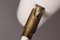 Lámpara de pie Mid-Century blanca de latón, Imagen 4