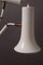 Lámpara de pie Mid-Century blanca de latón, Imagen 3