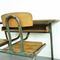 Vintage French Children's Double Desk and Chairs Set 10