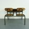 Vintage French Children's Double Desk and Chairs Set, Image 8