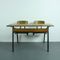 Vintage French Children's Double Desk and Chairs Set 2
