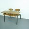 Vintage French Children's Double Desk and Chairs Set 3