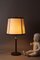 Schwedische Vintage Tischlampe aus Leder & Messing, 1970er 2