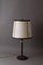 Vintage Swedish Table Lamp in Leather and Brass, 1970s 1